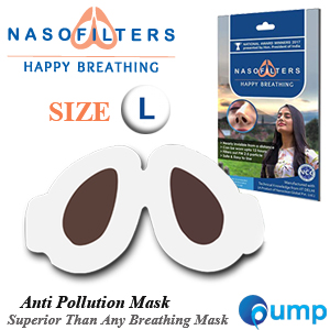 Nasofilters Anti Pollution Mask Happy Breathing - Size : L (30ชิ้น)