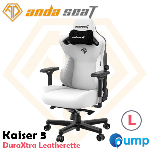 Anda Seat Kaiser 3 Series DuraXtra Leatherette Gaming Chair - Cloudy White (L)