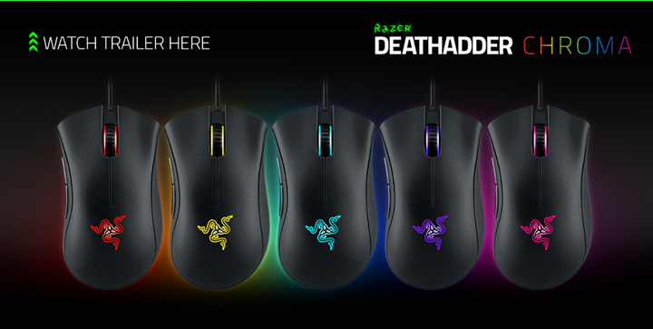 Razer DeathAdder Chroma - Multi-Color Ergonomic Gaming Mouse