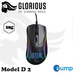Glorious Model D 2 Wired Gaming Mouse - Matte Black