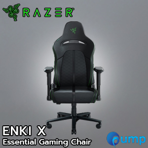 Razer Enki X - Black / Green Essential Gaming Chair for All-Day Comfort