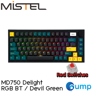 Mistel MD750 Delight Mechnical Keyboard - Devil Green - ENG - Red Sw