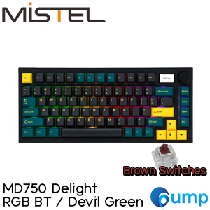 Mistel MD750 Delight Mechnical Keyboard - Devil Green - ENG - Brown Sw