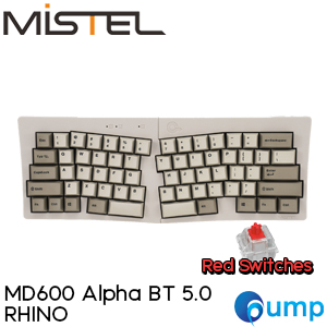 Mistel MD600 Alpha BT 5.0 Mechnical Keyboard - Rhino - ENG - Gateron Red Sw