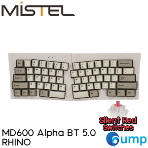 Mistel MD600 Alpha BT 5.0 Mechnical Keyboard - Rhino - ENG - Cherry MX Silent Red