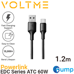 VOLTME EDC ATC 3A 60W - Black [1.2M] - สายชาร์จ