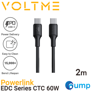 VOLTME EDC CTC 3A 60W -  Black [2.0M] - สายชาร์จ