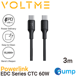 VOLTME EDC CTC 3A 60W -  Black [3.0M] - สายชาร์จ