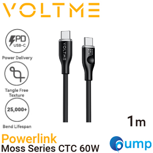 VOLTME MOSS CTC 3A 60W - Black [1.0M] - สายชาร์จ