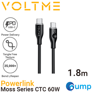 VOLTME MOSS CTC 3A 60W - Black [1.8M] - สายชาร์จ