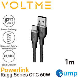 VOLTME RUGG CTC 3A 60W - Black [1.0M] - สายชาร์จ