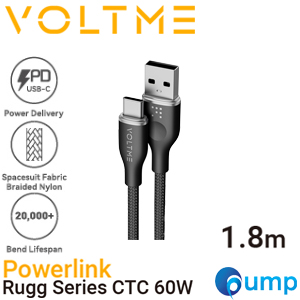 VOLTME RUGG CTC 3A 60W - Black [1.8M] - สายชาร์จ