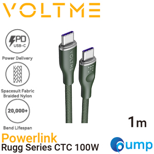 VOLTME RUGG CTC 5V 100W - Green [1.0M] - สายชาร์จ