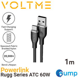 VOLTME RUGG ATC 3A 60W - Black [1.0M] - สายชาร์จ