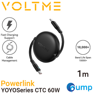 VOLTME YOYO CTC 3A 60W - Black [1.0M] - สายชาร์จ