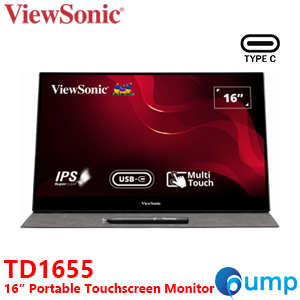 ViewSonic TD1655 16 inch USB-C Multi-Touch - Portable Monitor