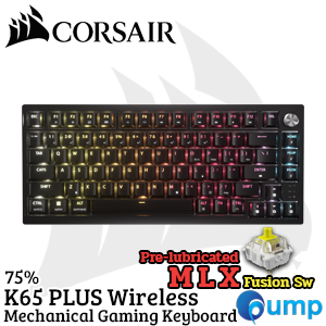 Corsair K65 Plus Wireless 75% RGB Mechanical Gaming Keyboard - MLX Fusion Sw