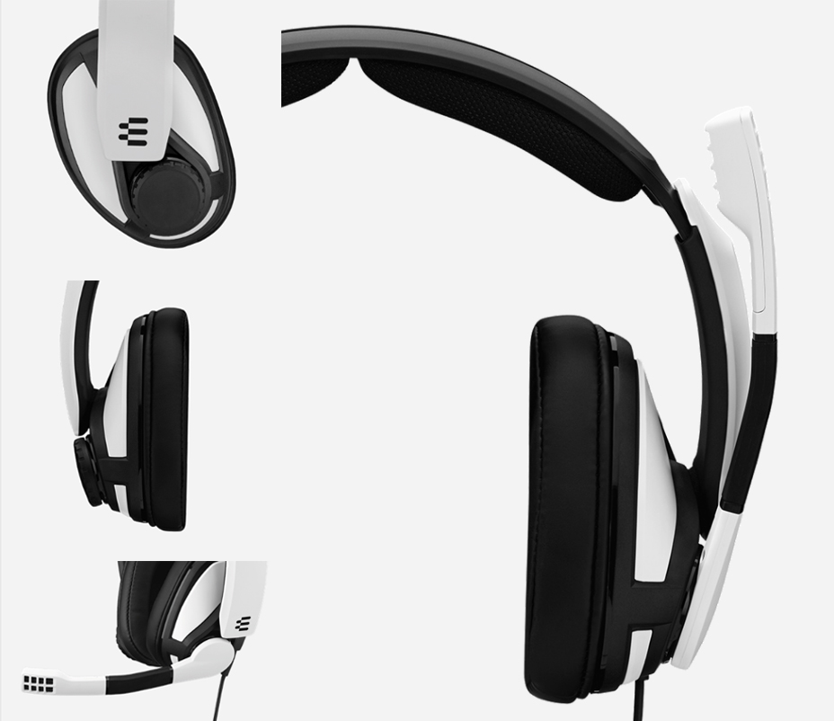 EPOS Sennheiser GSP 301 Closed Back Gaming Headset Black White | geriatraguadalajara.com