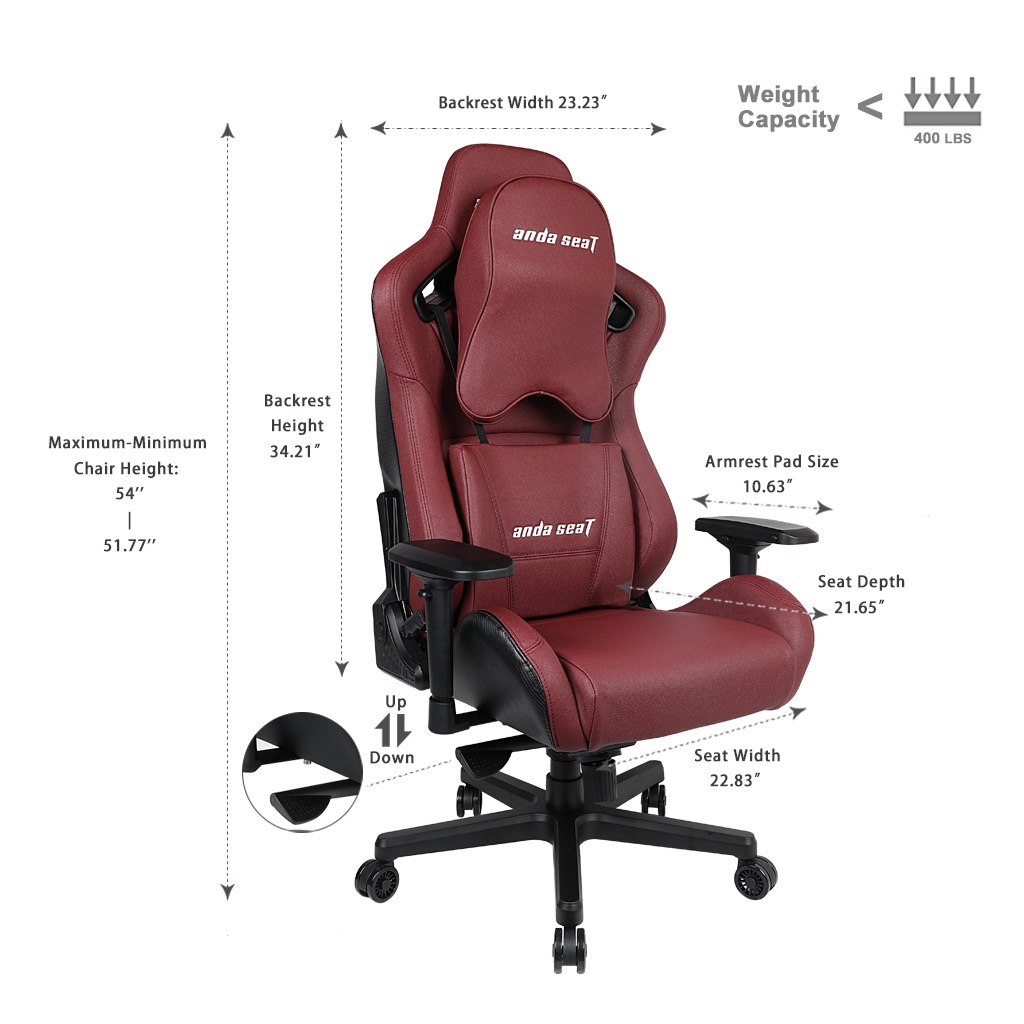 ขาย Anda Seat Kaiser Series Premium Gaming Chair Dark Red